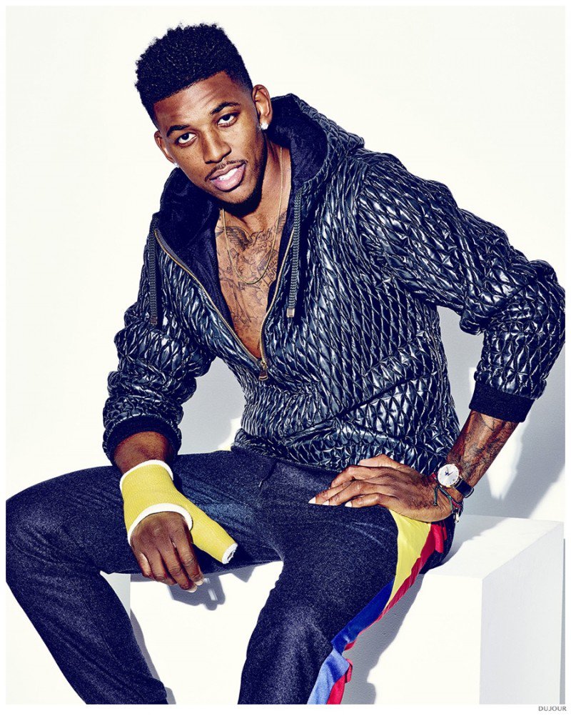 stylin on em: baller nick young gets fresh for dujour magazine